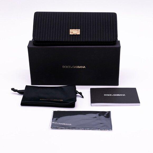 NEW Dolce & Gabbana DG2305 Rectangular Black Gold Sunglasses  DG2305 02/87 - Picture 5 of 5